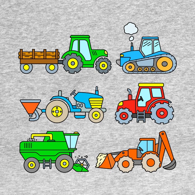 Tractor Farm Vehicles by samshirts